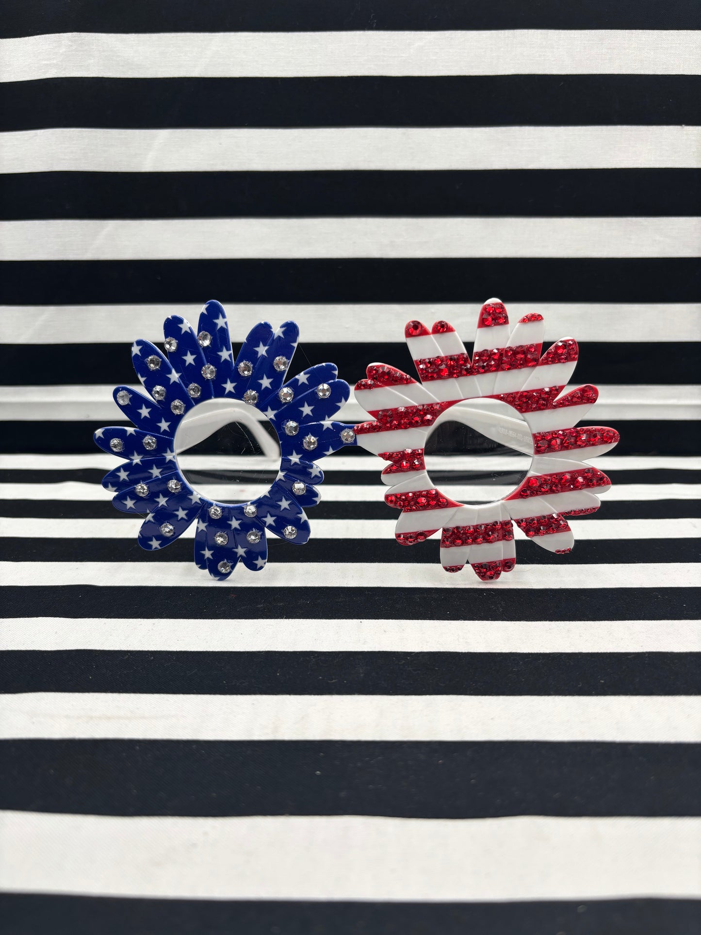 Patriotic Flower Bling Glasses