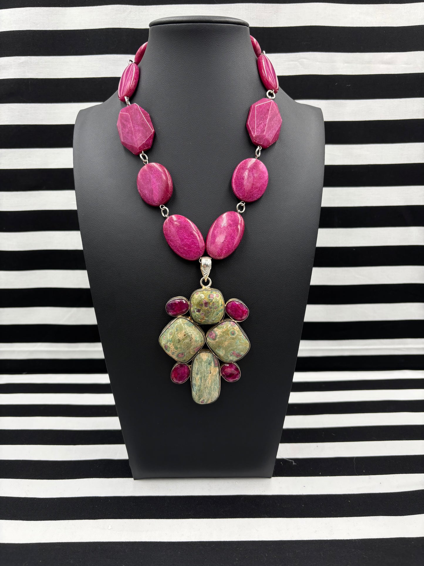 Fuchsia Fusion Statement Necklaces