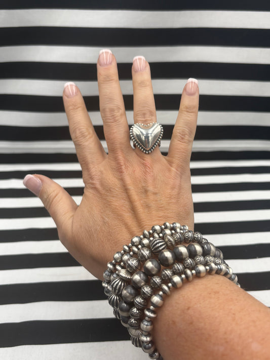 Heart n Puff Ring