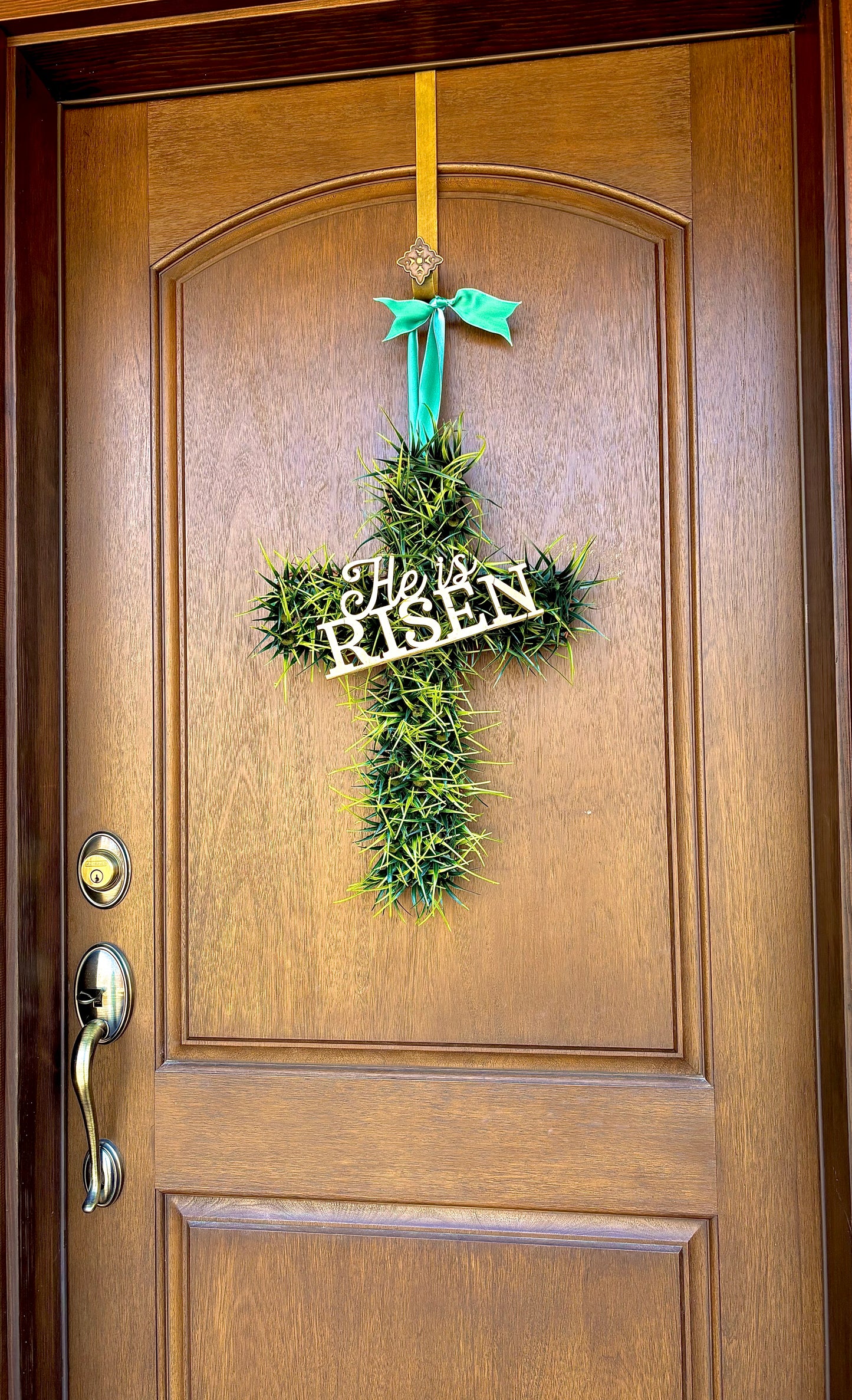 He Is Risen Cross Hanging Decor