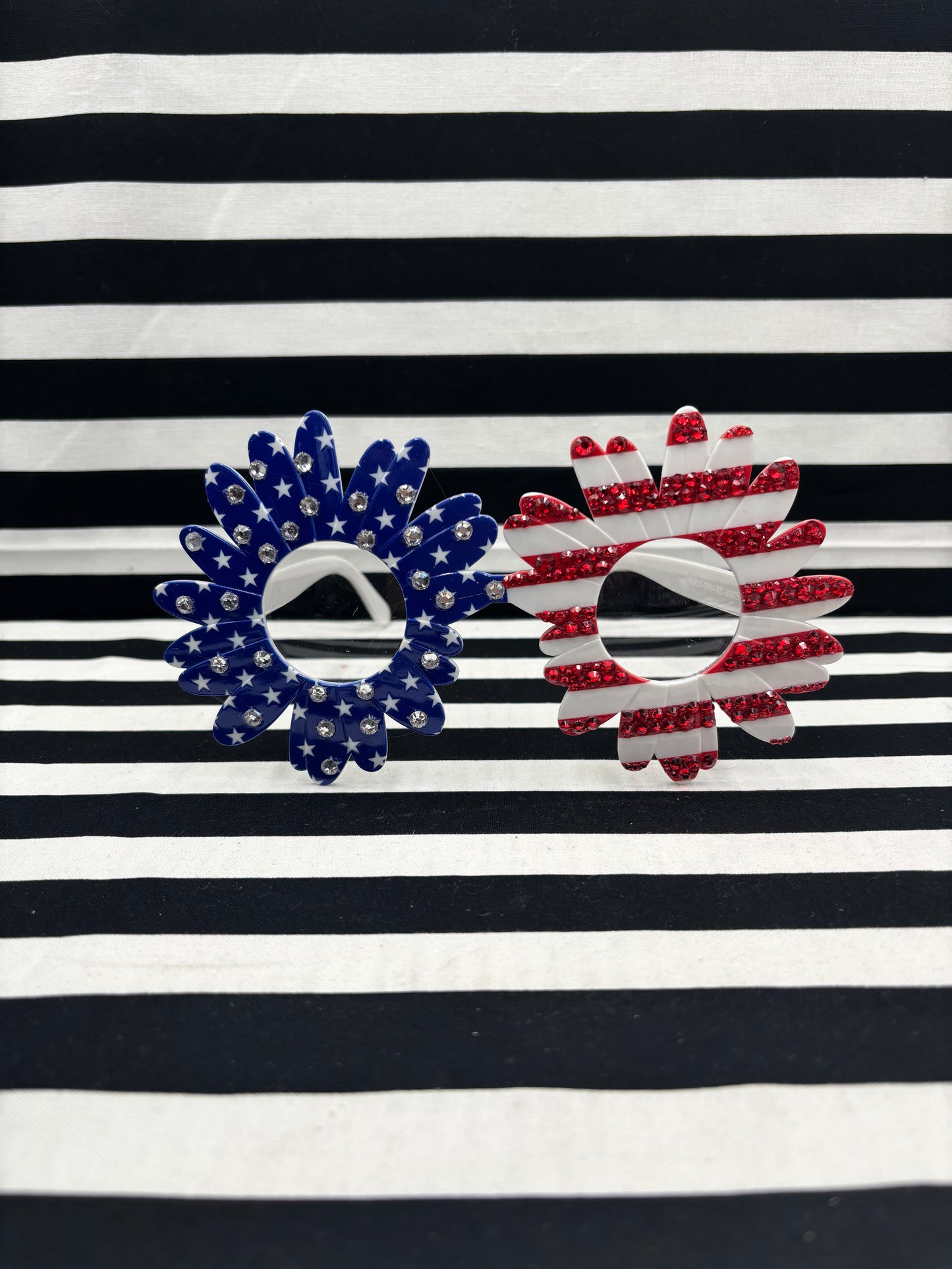 Patriotic Flower Bling Glasses