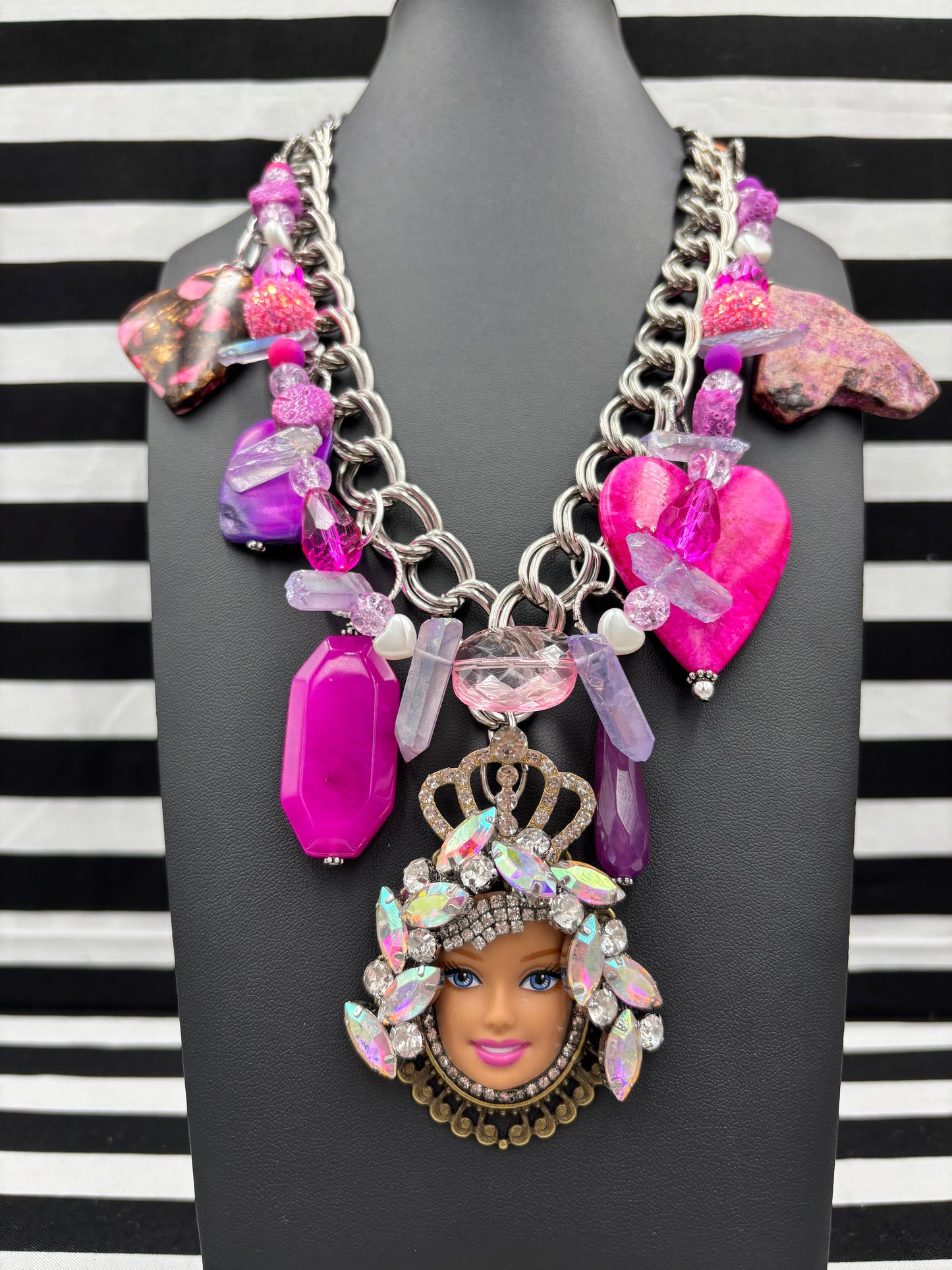 Prom Queen Face Necklace