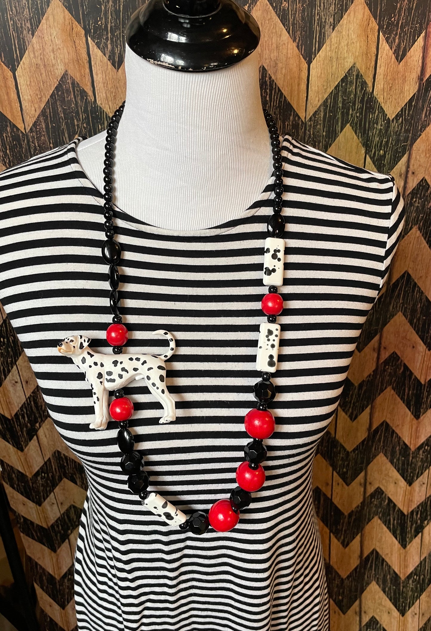 Dalmatian Time Necklace