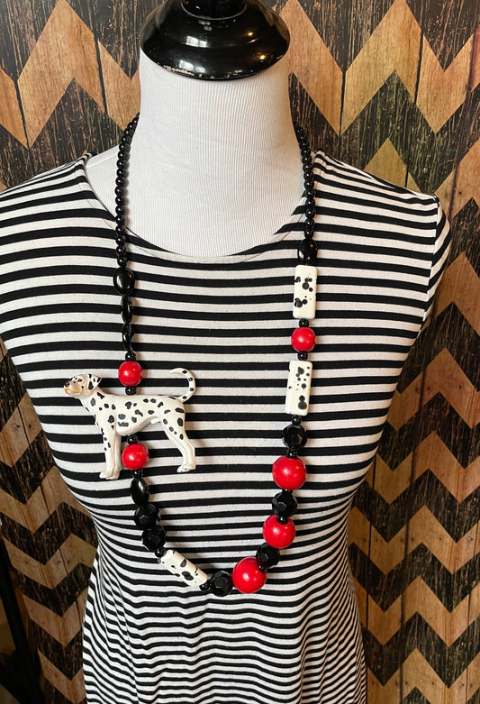 Dalmatian Time Necklace