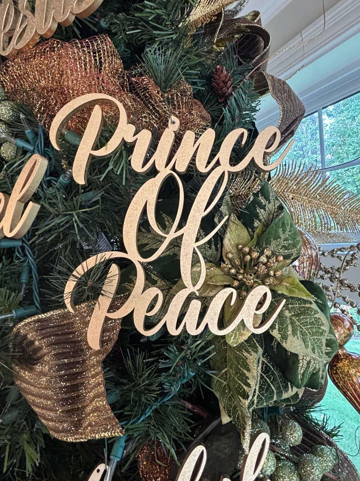 Jesus, Emmanuel & Prince of Peace Trio Set of Ornaments