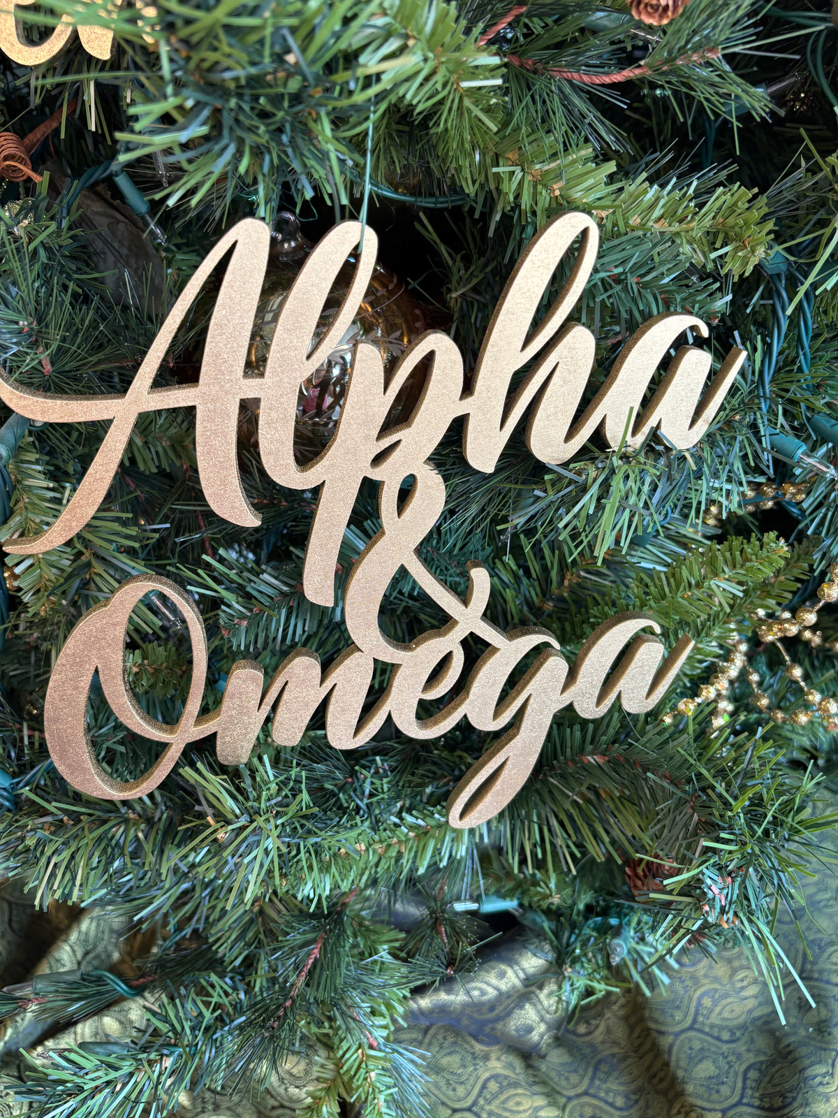 Yahweh Trio Set of Ornaments: Yahweh, Holy, Alpha & Omega