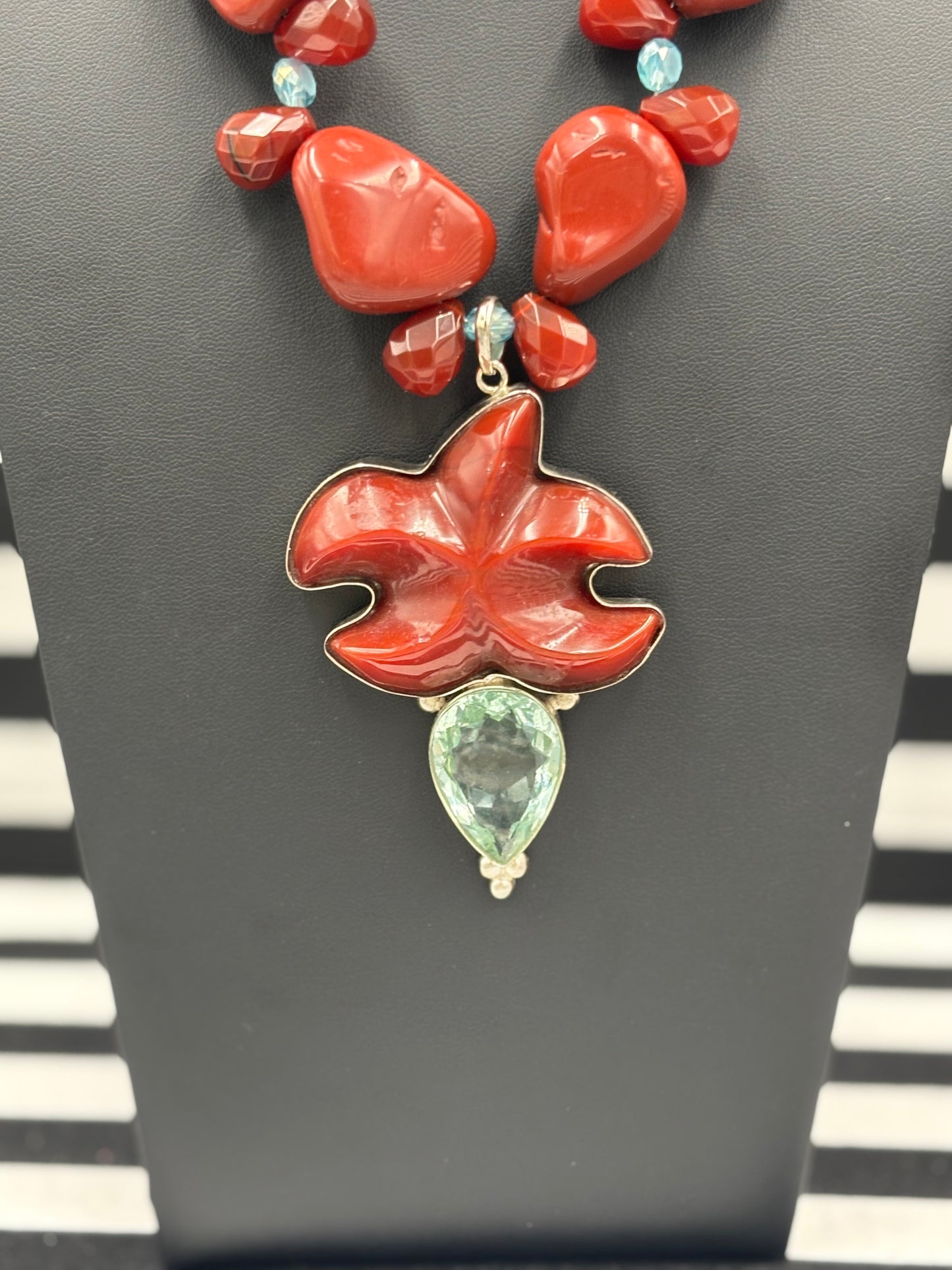 Carnelian And Starfish Necklace and/orEarrings