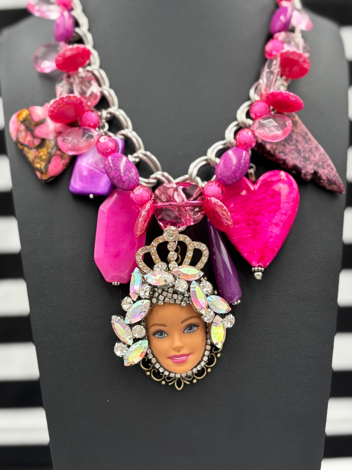Prom Queen Face Necklace