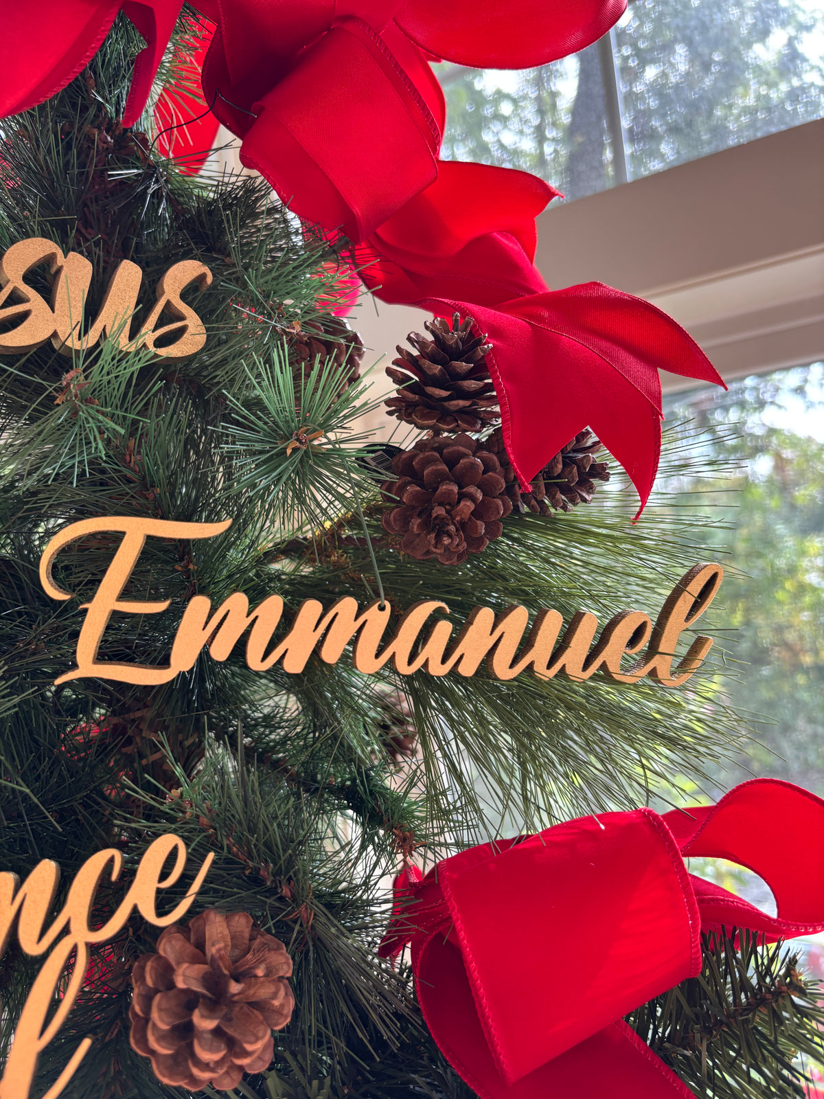 Jesus, Emmanuel & Prince of Peace Trio Set of Ornaments