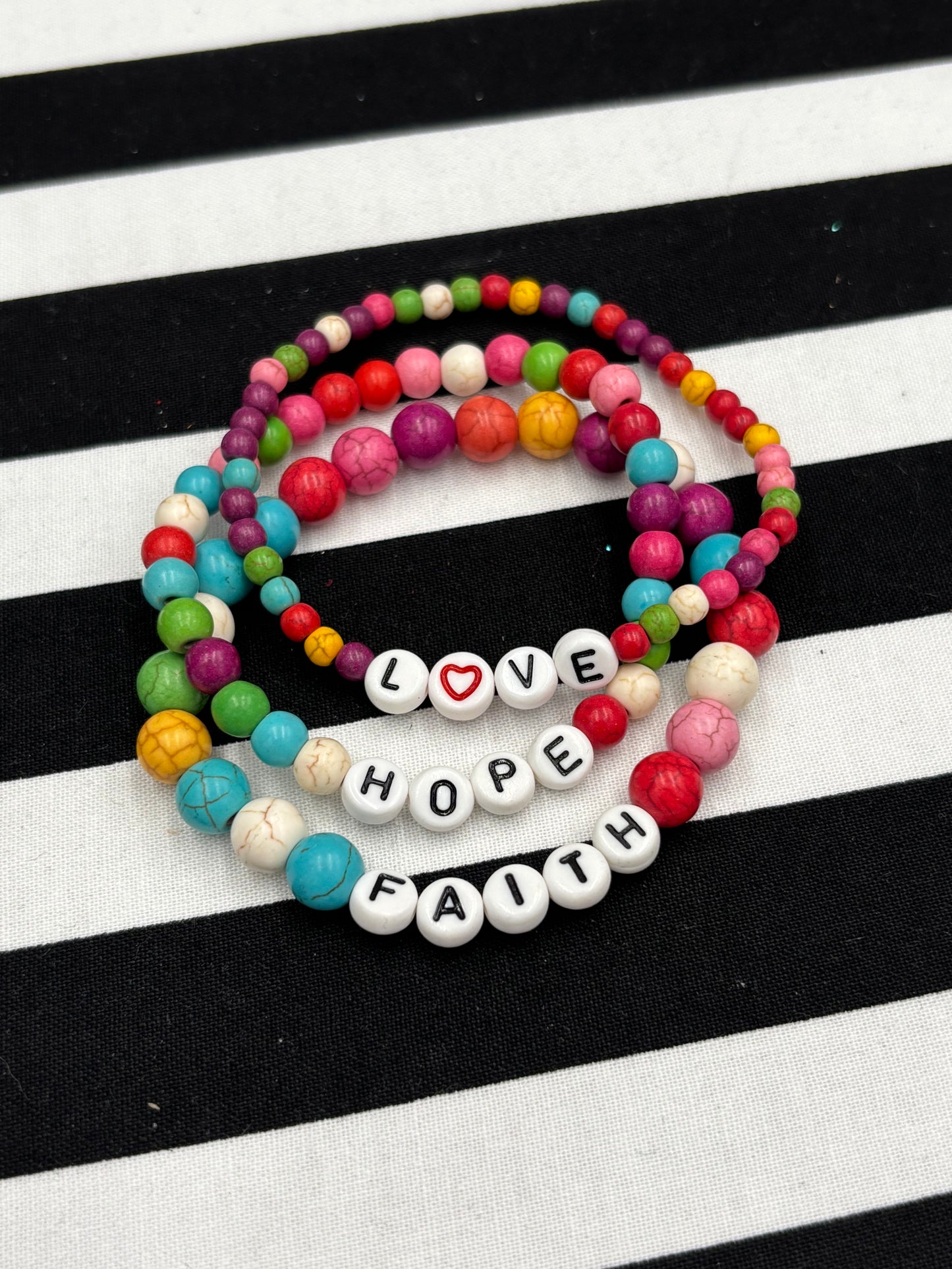 Faith Hope & Love Stretch Bracelet