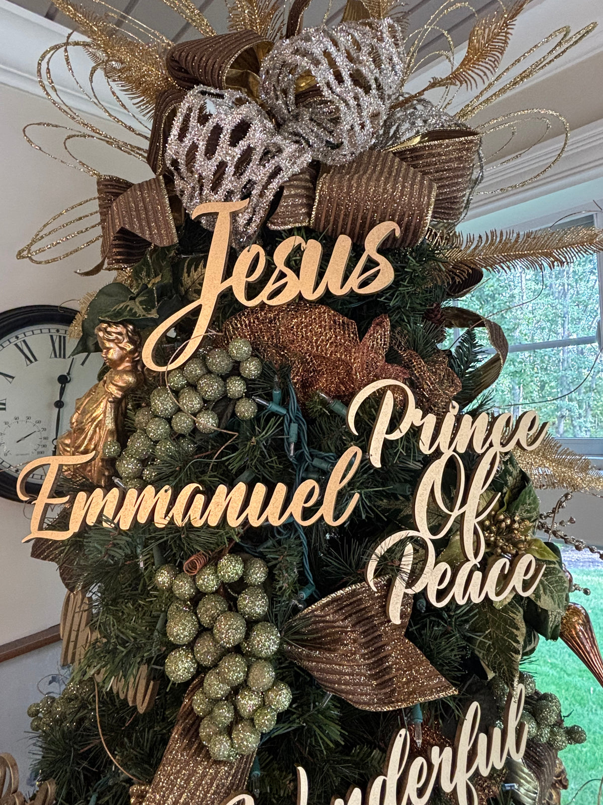 Jesus, Emmanuel & Prince of Peace Trio Set of Ornaments