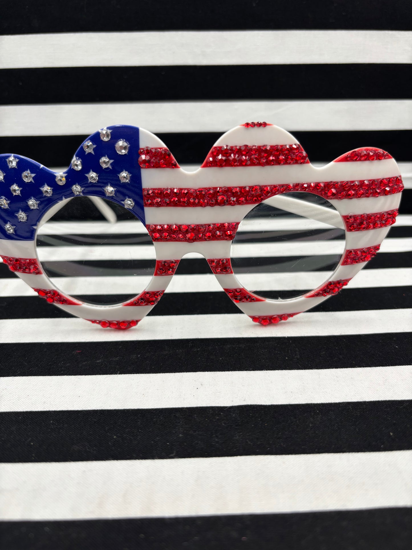 Patriotic Heart Bling Glasses