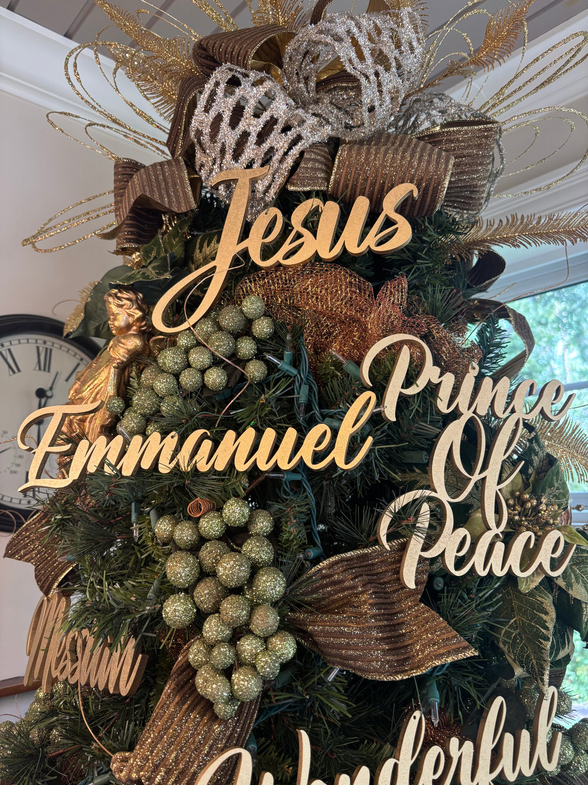 Jesus, Emmanuel & Prince of Peace Trio Set of Ornaments