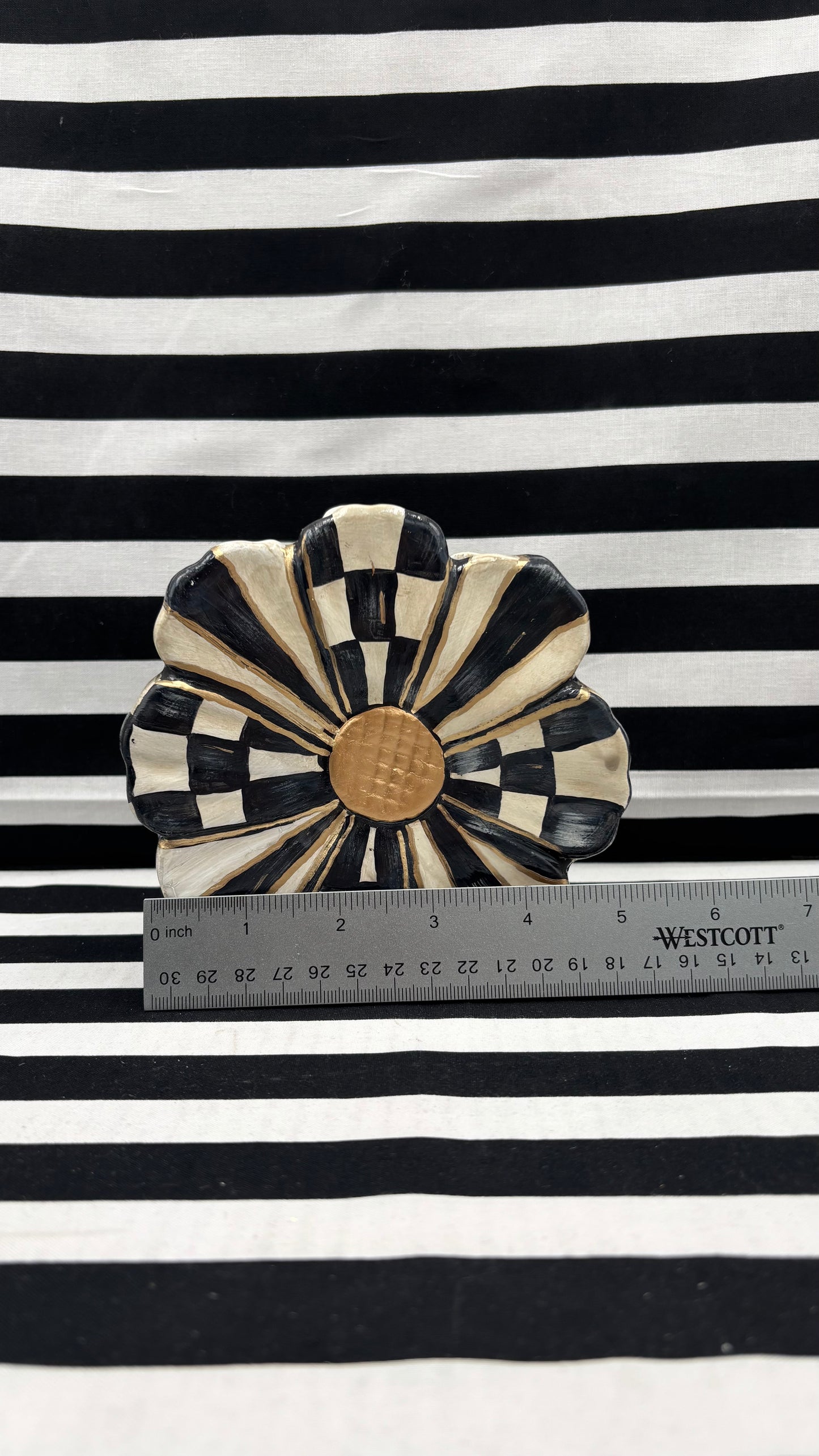 Black and White Checked Vase