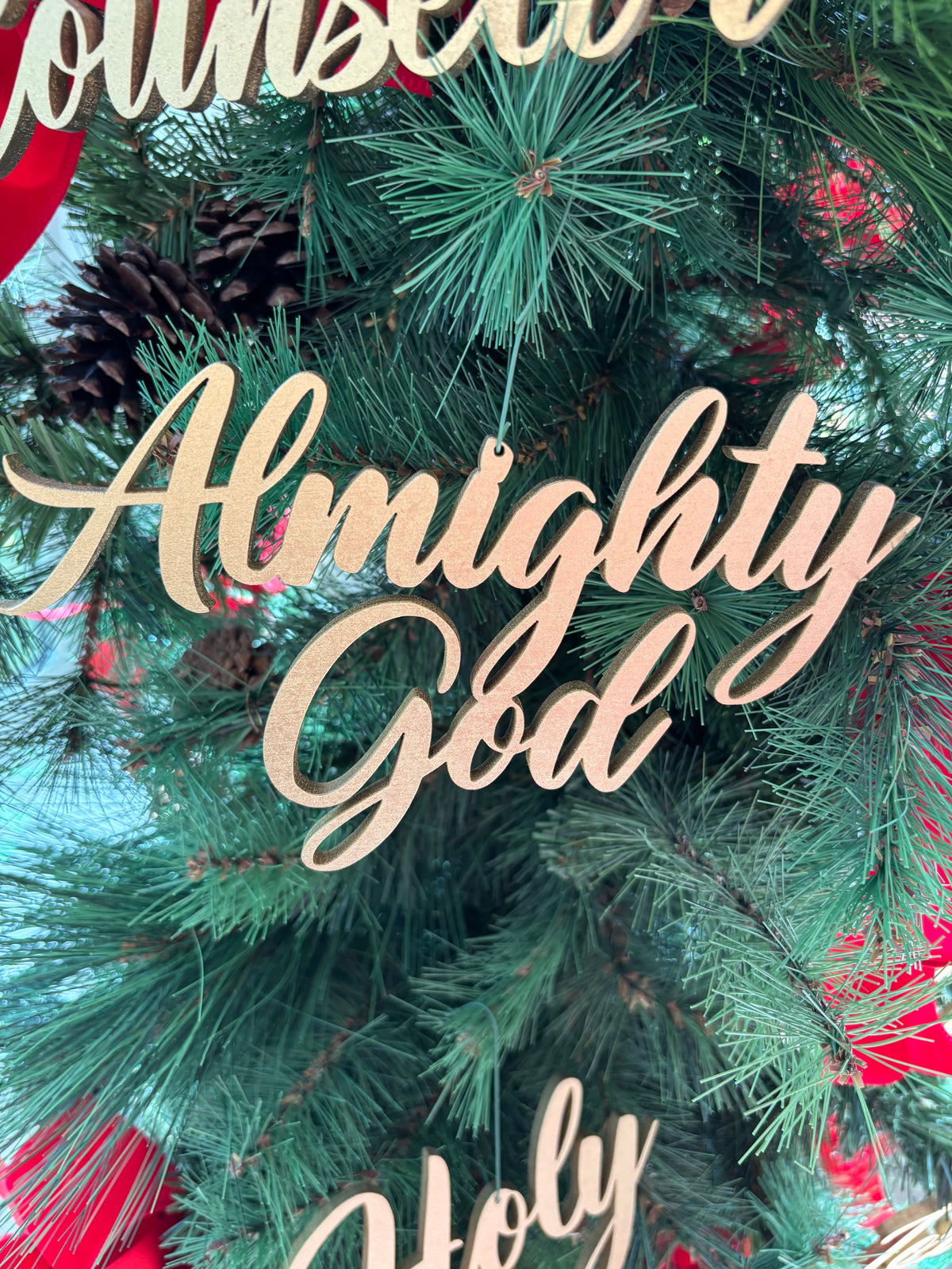 Wonderful Trio Set of Ornaments: Wonderful, Counselor Almighty God