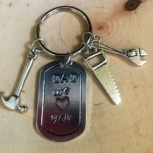 Dad We Love You Key Chain