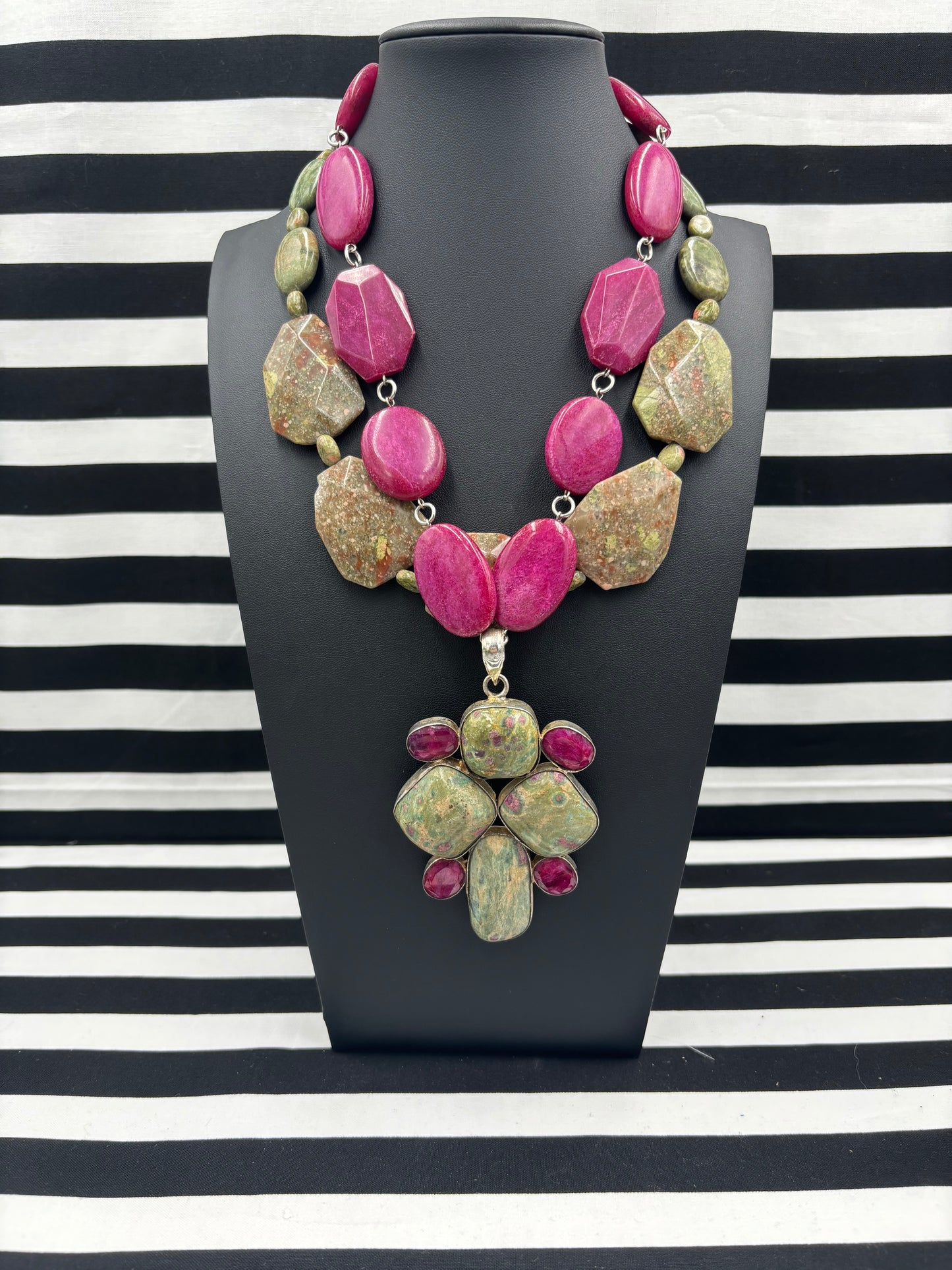 Fuchsia Fusion Statement Necklaces