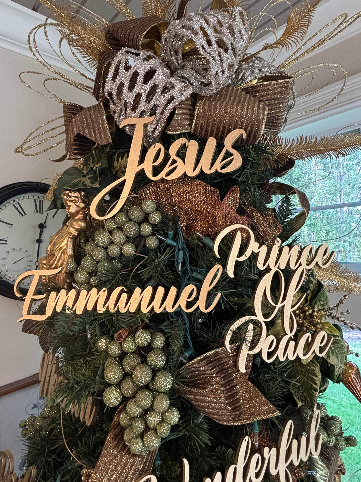 Jesus, Emmanuel & Prince of Peace Trio Set of Ornaments