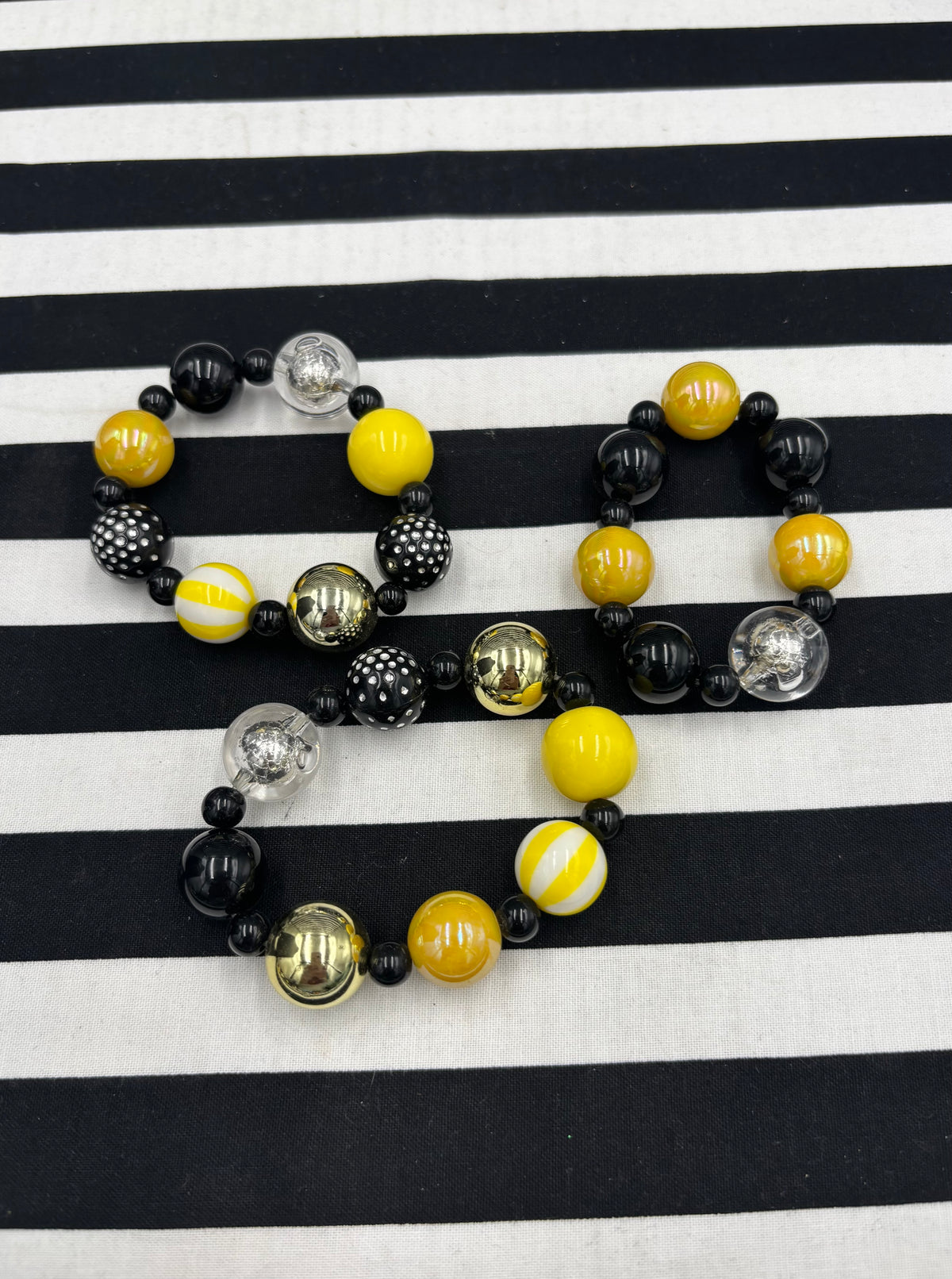 Bubble Gum Necklace &/or Bracelet Bumblebees