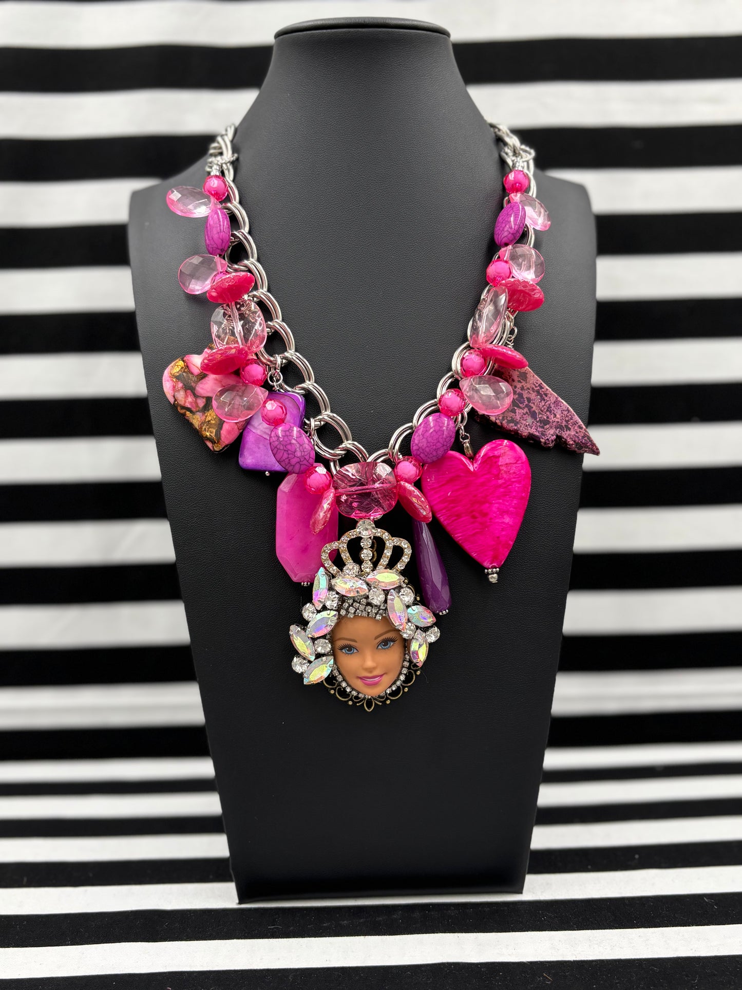 Prom Queen Face Necklace