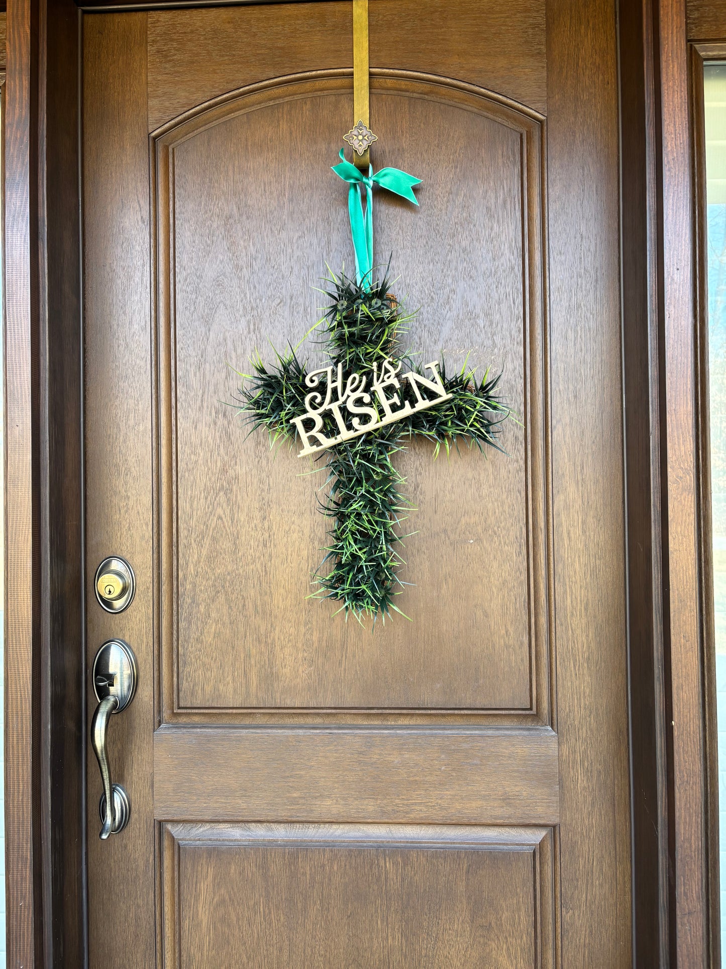 He Is Risen Cross Hanging Decor