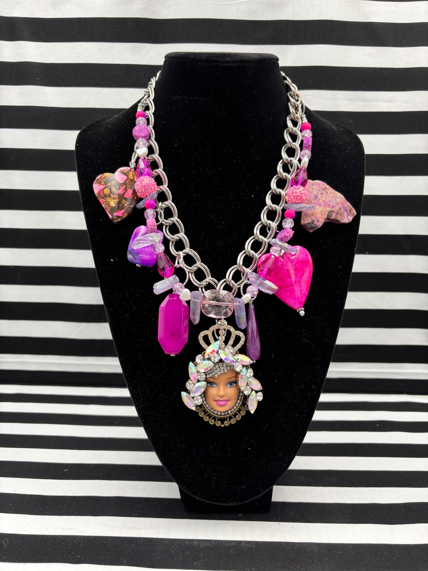 Prom Queen Face Necklace