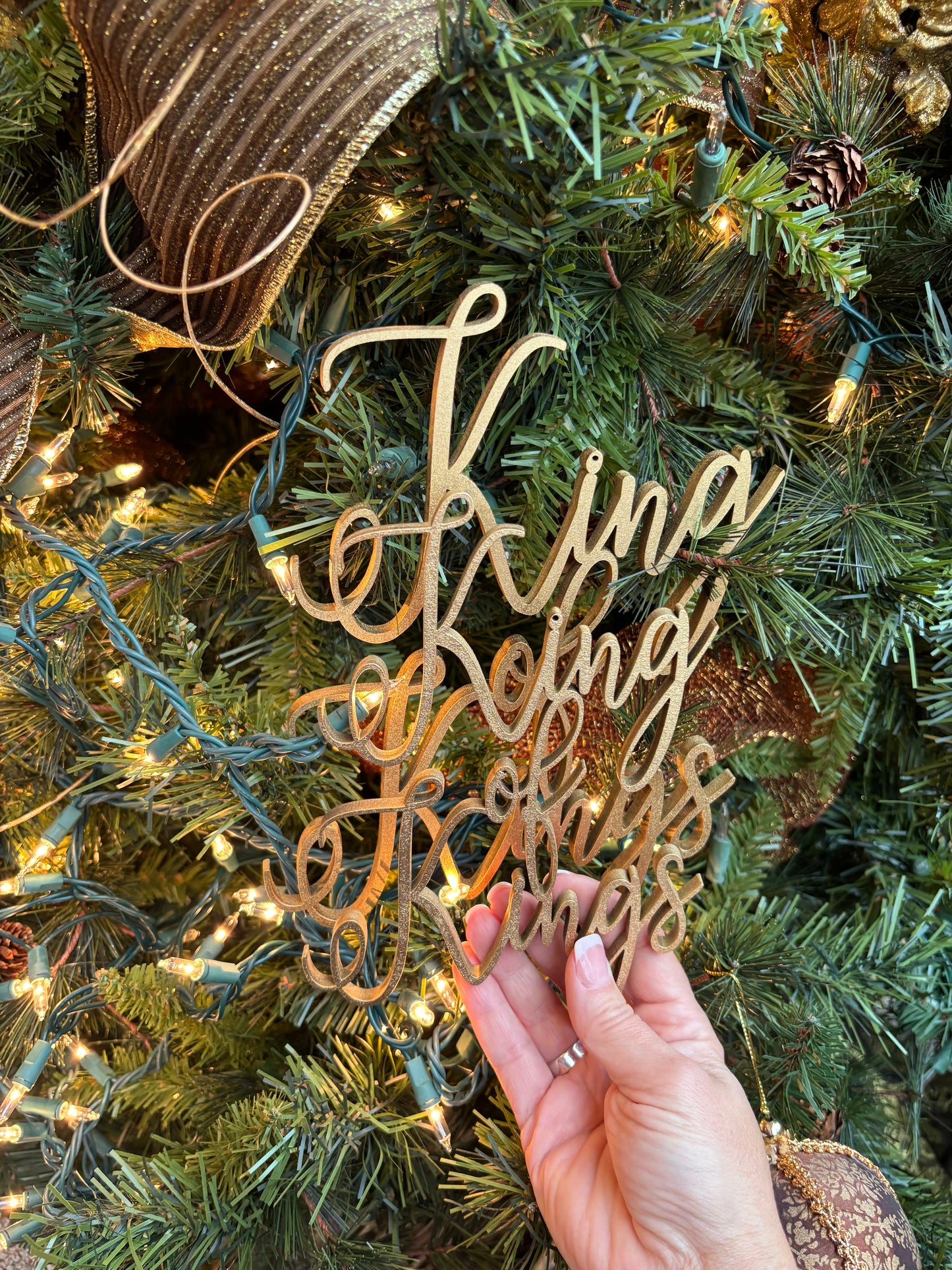 King of Kings, Savior & Lord: Christmas Ornaments Trio Set