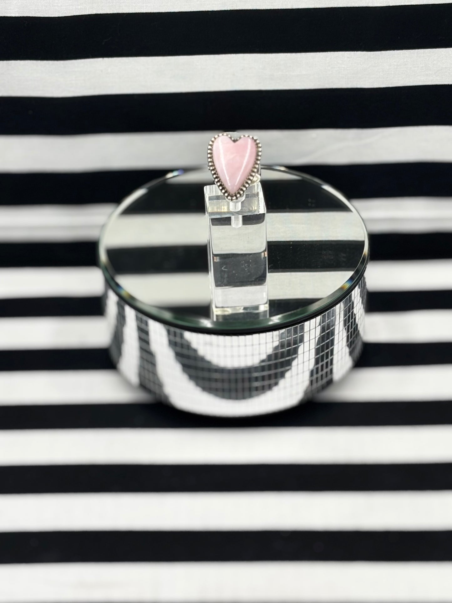 Love Pink Heart Ring