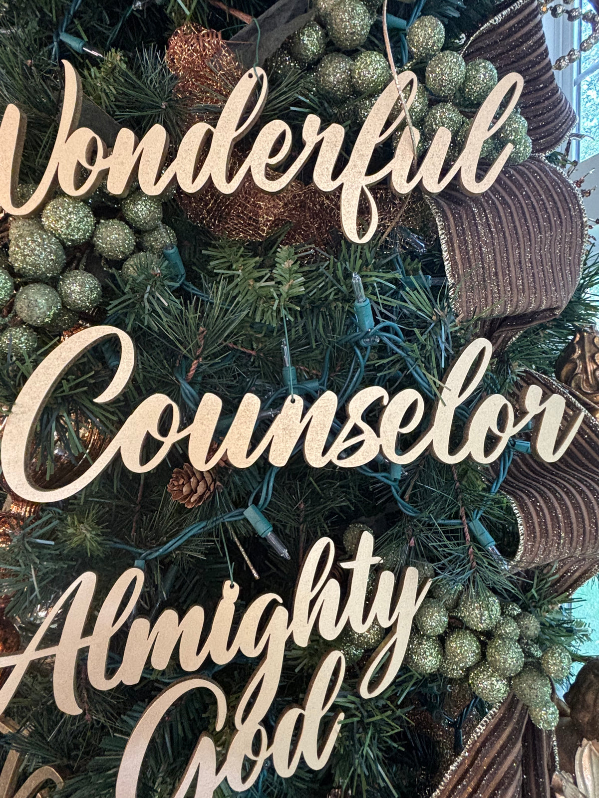 Wonderful Trio Set of Ornaments: Wonderful, Counselor Almighty God