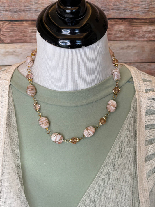 Swirls of Blush Necklace