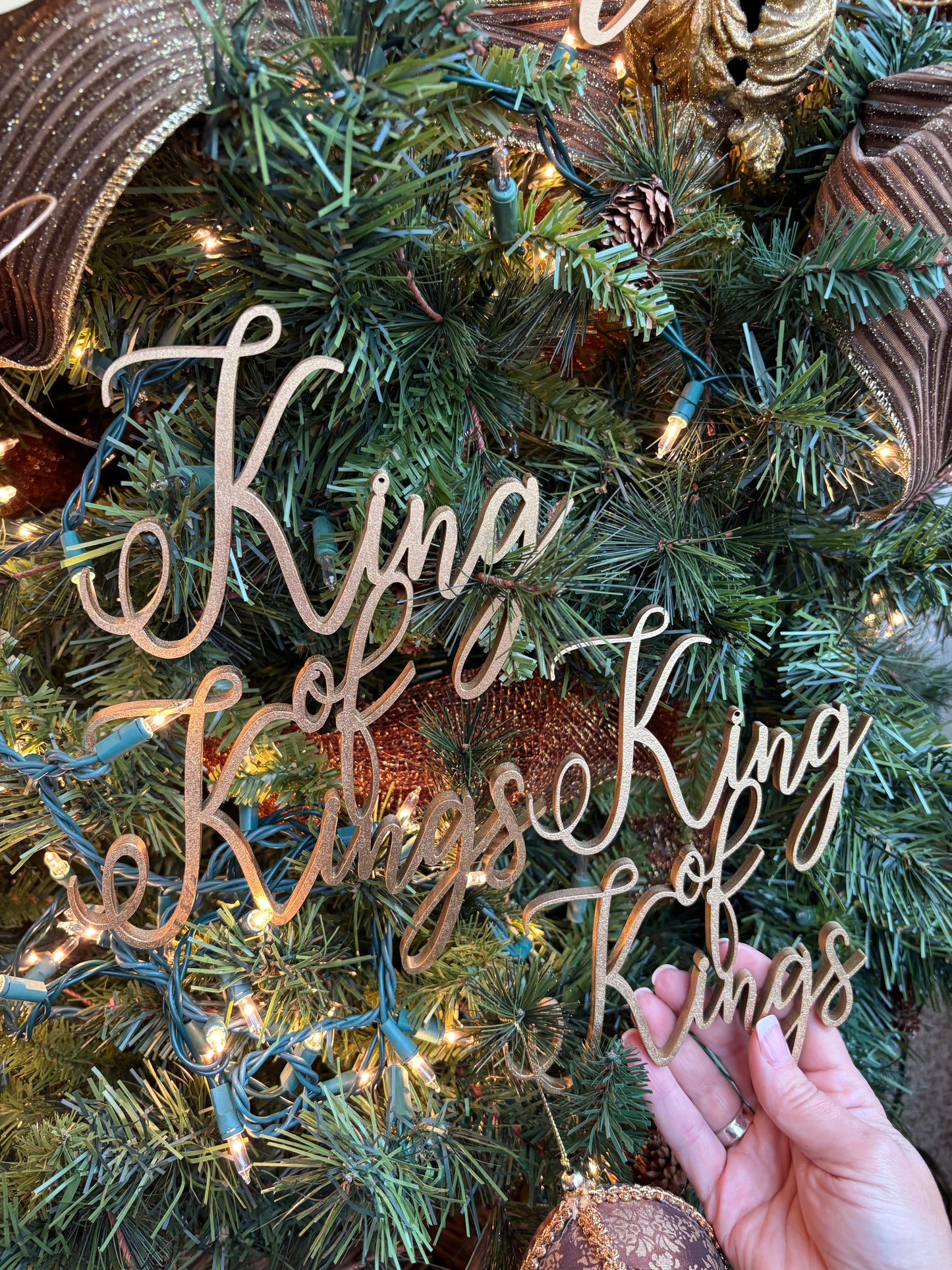 King of Kings, Savior & Lord: Christmas Ornaments Trio Set