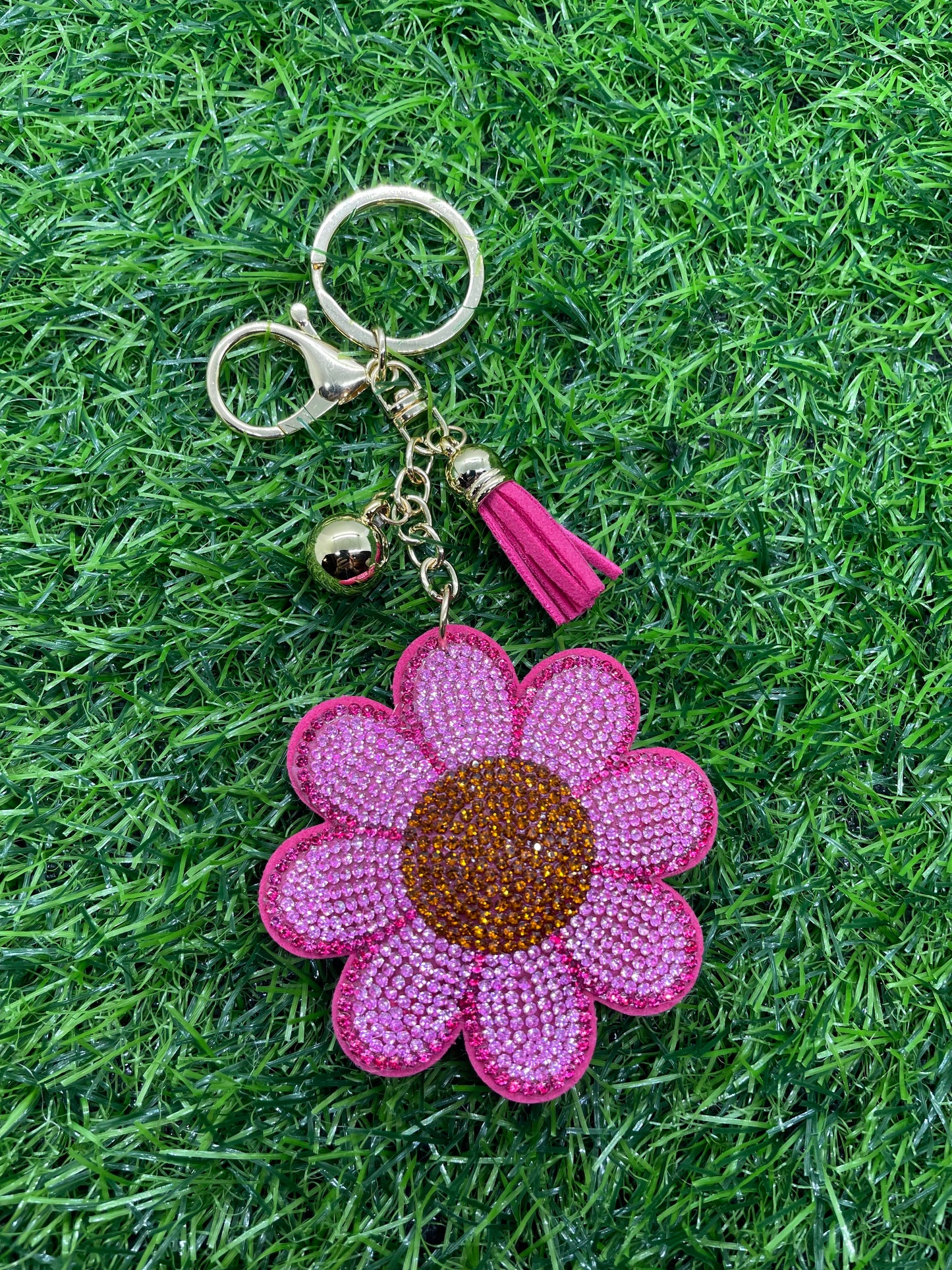 Pink Flower Key Chain