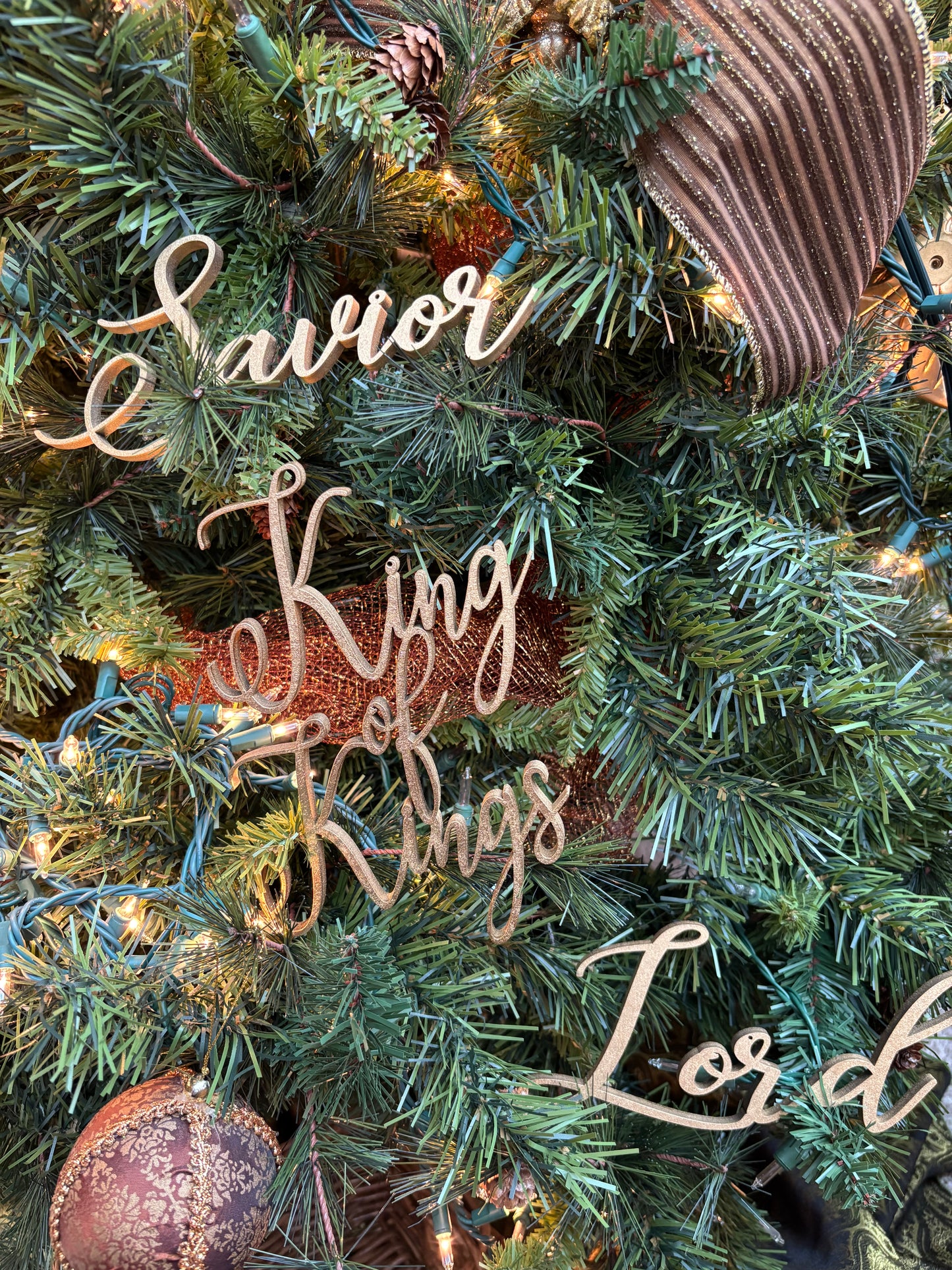 King of Kings, Savior & Lord: Christmas Ornaments Trio Set