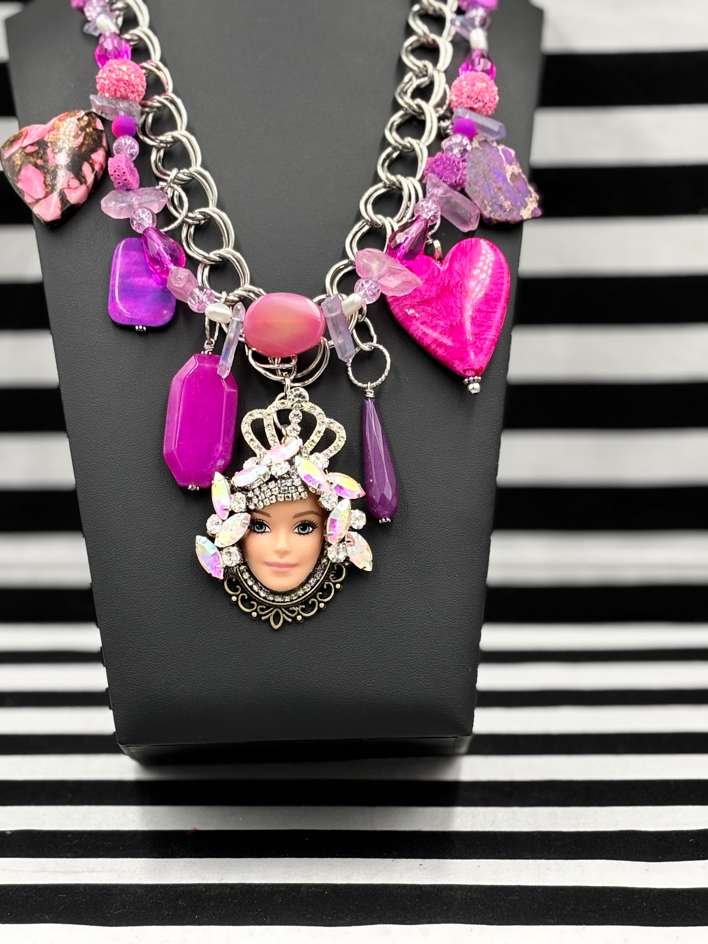 Prom Queen Face Necklace