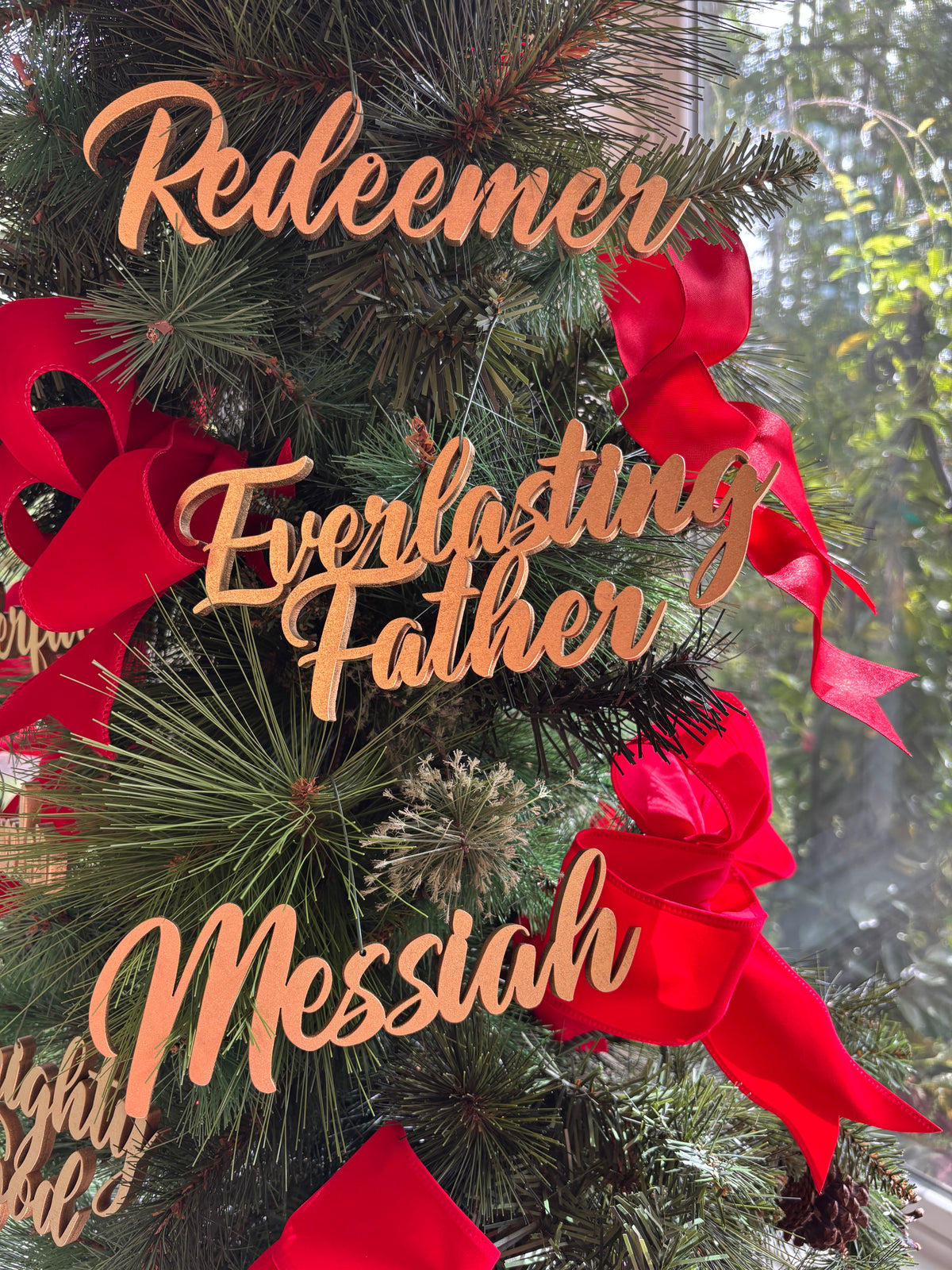 Messiah Trio Set of Ornaments: Messiah, Redeemer, Everlasting Father