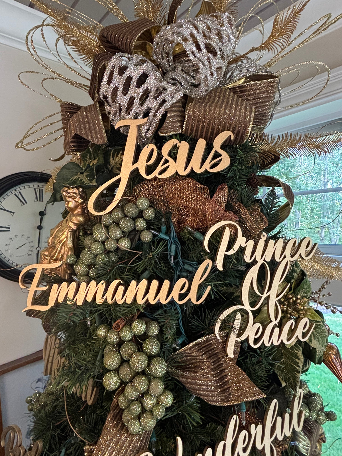 Jesus, Emmanuel & Prince of Peace Trio Set of Ornaments