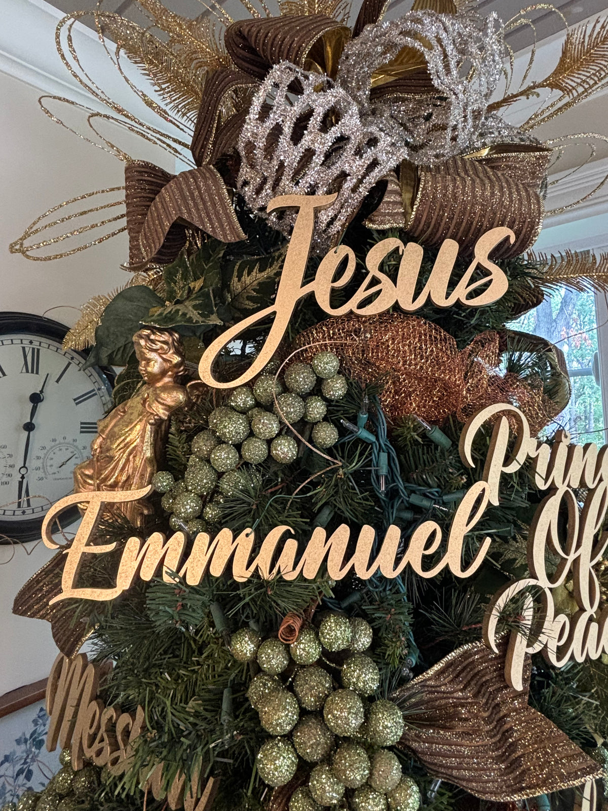 Jesus, Emmanuel & Prince of Peace Trio Set of Ornaments