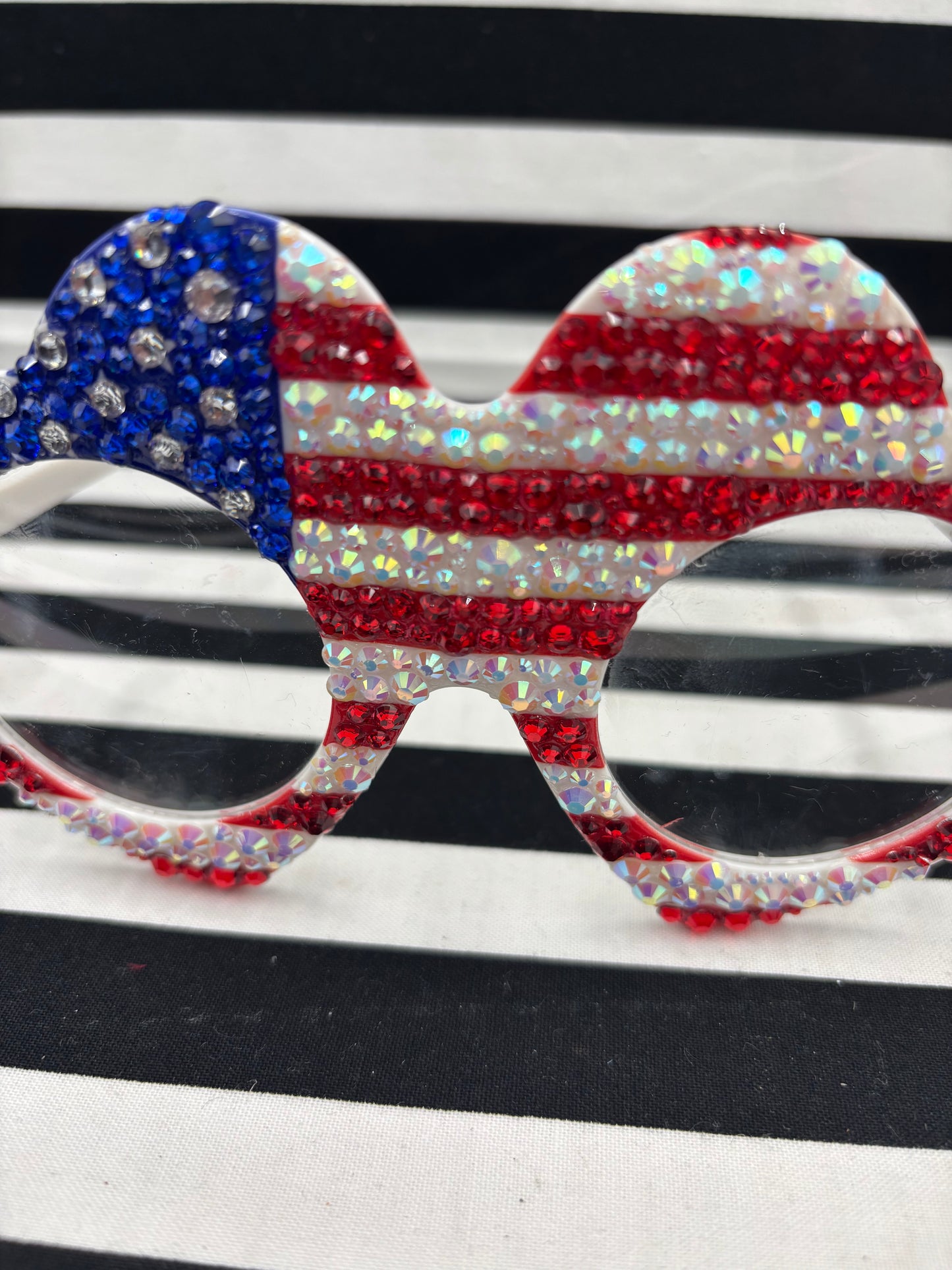Patriotic Heart Bling Glasses