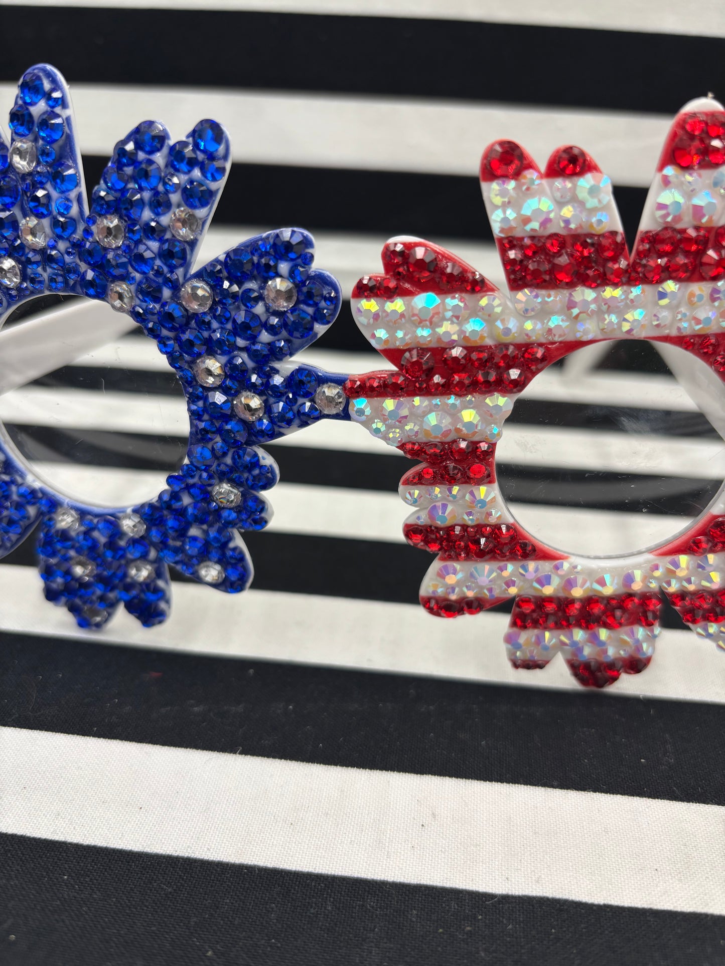 Patriotic Flower Bling Glasses