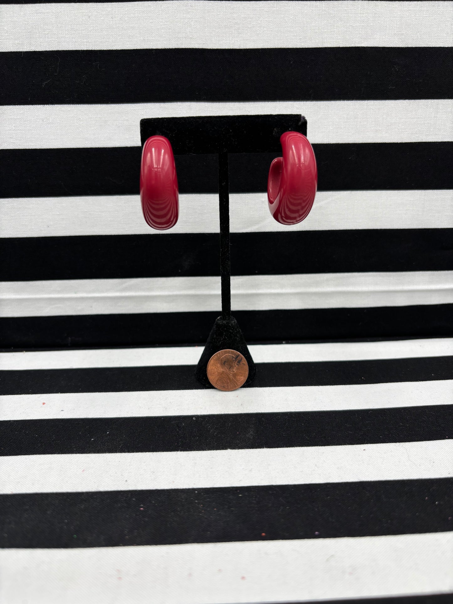 Rusty Red Hoop Earrings