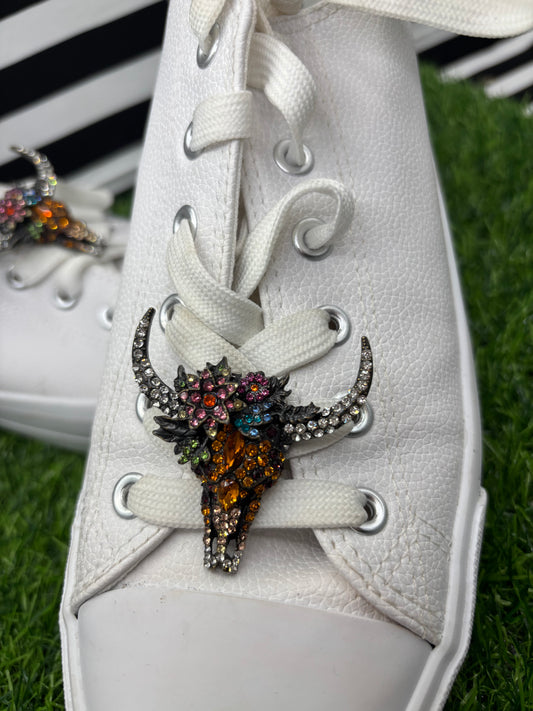 Steer Skull Shoe Clips