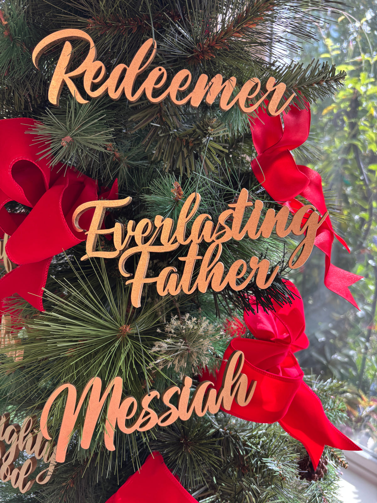 Messiah Trio Set of Ornaments: Messiah, Redeemer, Everlasting Father