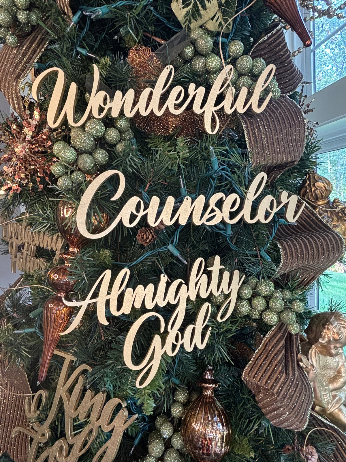 Wonderful Trio Set of Ornaments: Wonderful, Counselor Almighty God