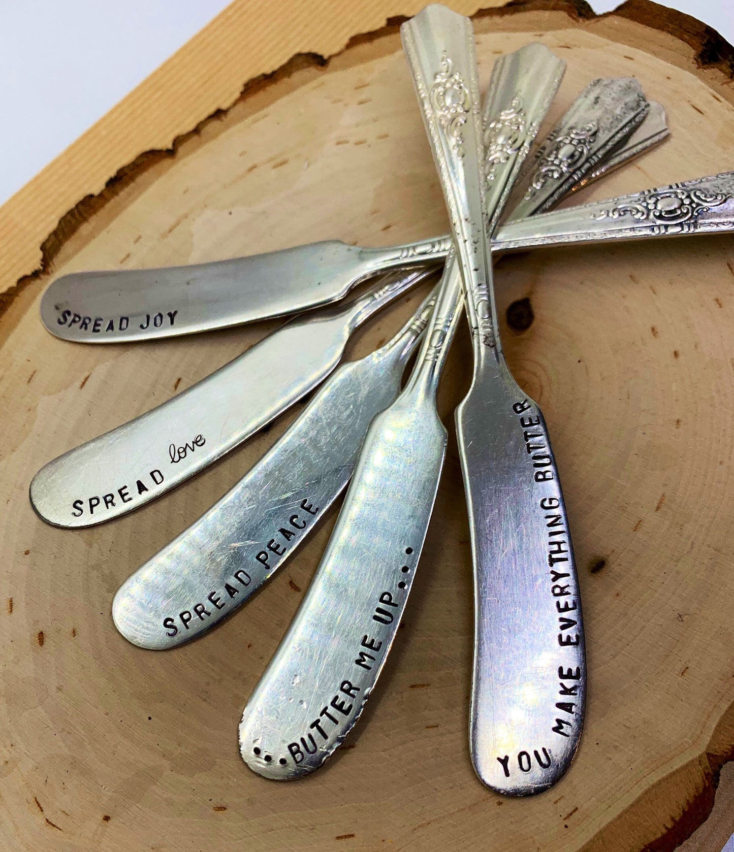 Butter 'n Cheese Knife Hand stamped