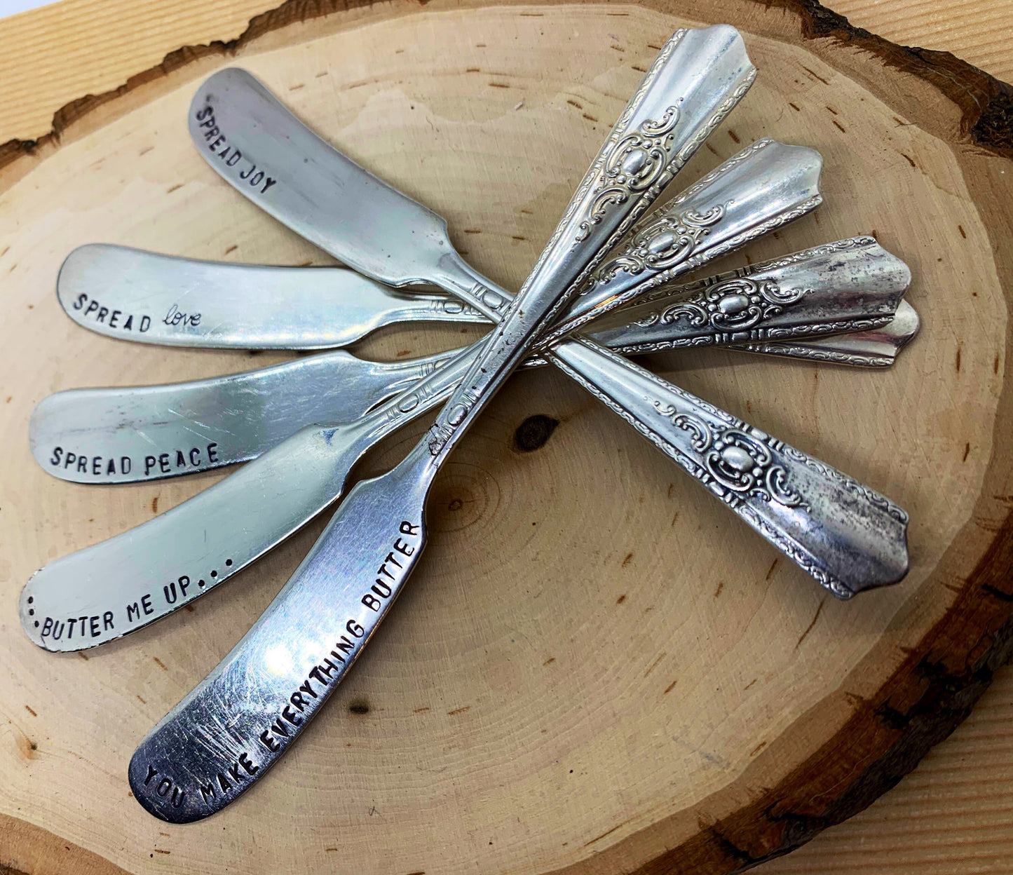 Butter 'n Cheese Knife Hand stamped